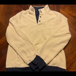 J Crew Men’s Large Sherpa 1/4 Button